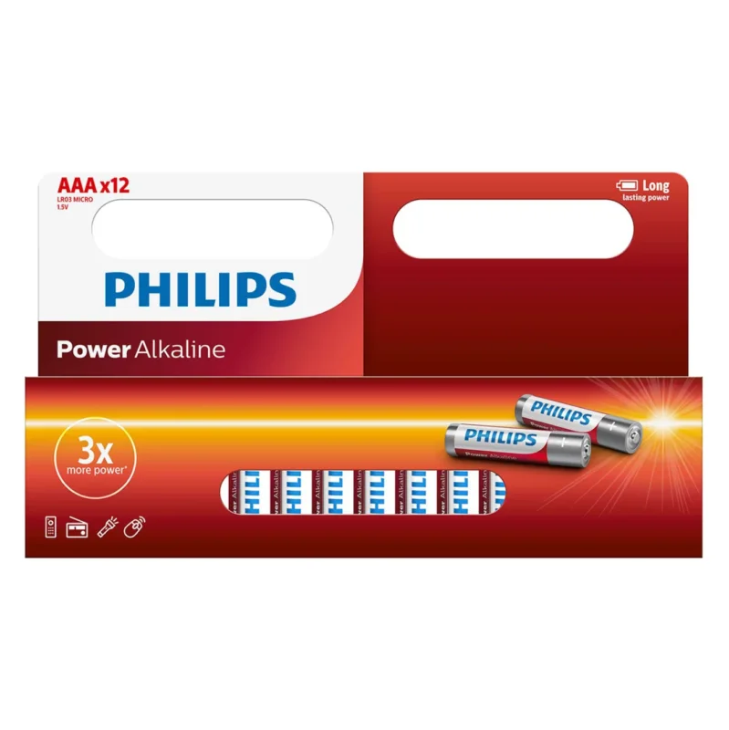 Batterien Philips - AAA Packung mit 12 Stk
