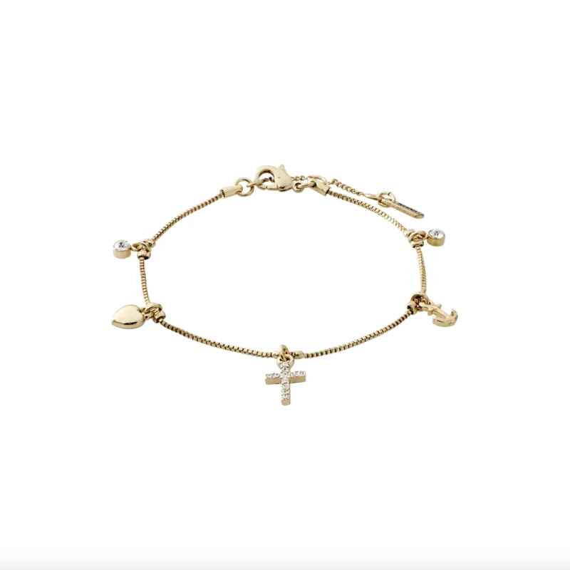 Armband mit Anhängern – vergoldet