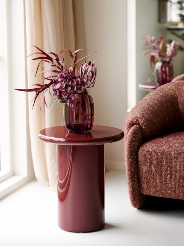 Vase bordeaux - Mundgeblasenes Glas