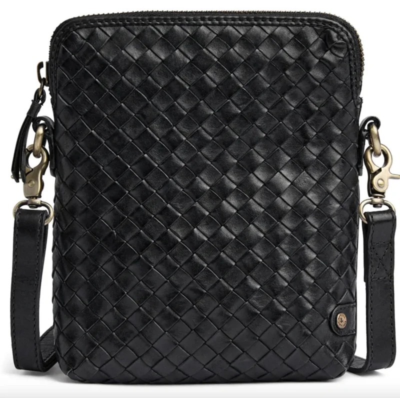 Handytasche Sofya - handgeflochten schwarz