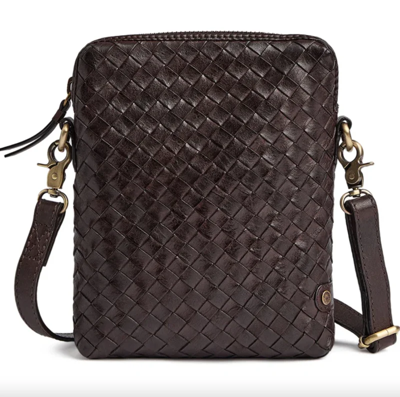 Handytasche Sofya - Handgeflochten Braun