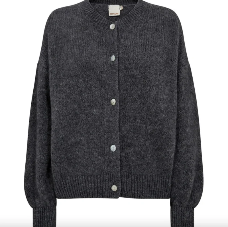 Alpaca-Cardigan Depeche - Grey Melange