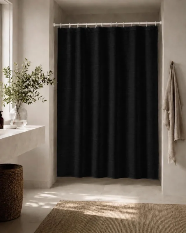 Duschvorhang 180x180 cm - Schwarz