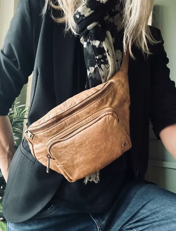 Gürteltasche im Vintage-Look CLASSY - Camel