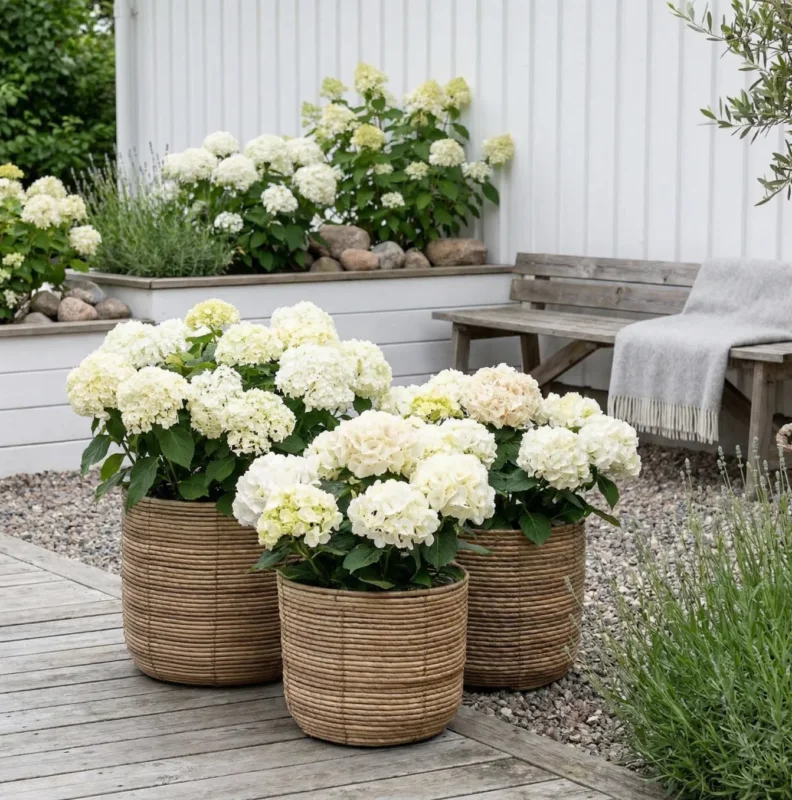 Pflanzenkörbe RATTAN – Set mit 3 Größen