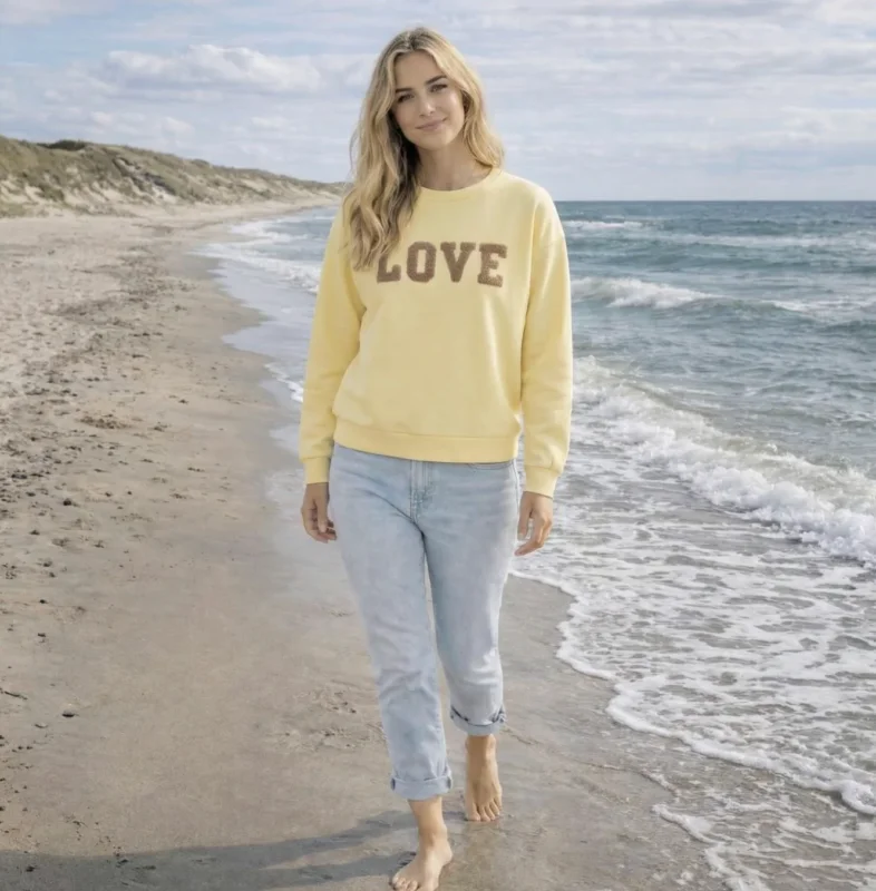 Sweatshirt Jessa - Giallo/Fango