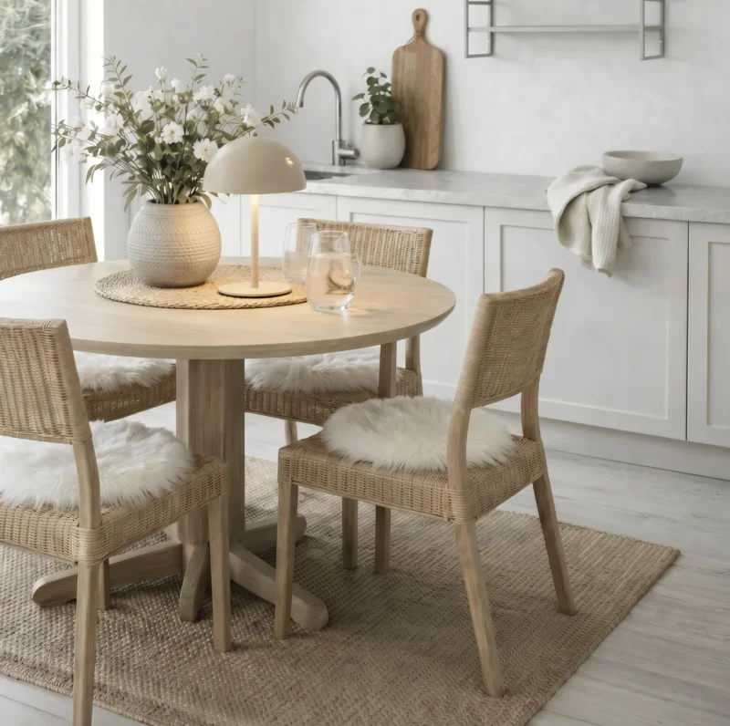 Sitzfell Ø 34 cm - Weißes Lammfell