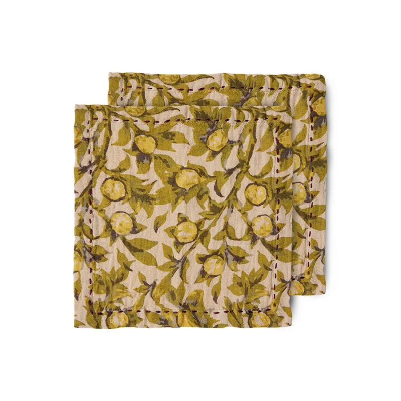 HKliving Mediterranean Servietten 2er-Set – Baumwolle