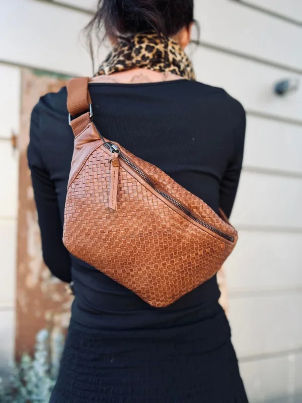 Bumbag KATIE flet - Cognac - VIAMAJA.DK