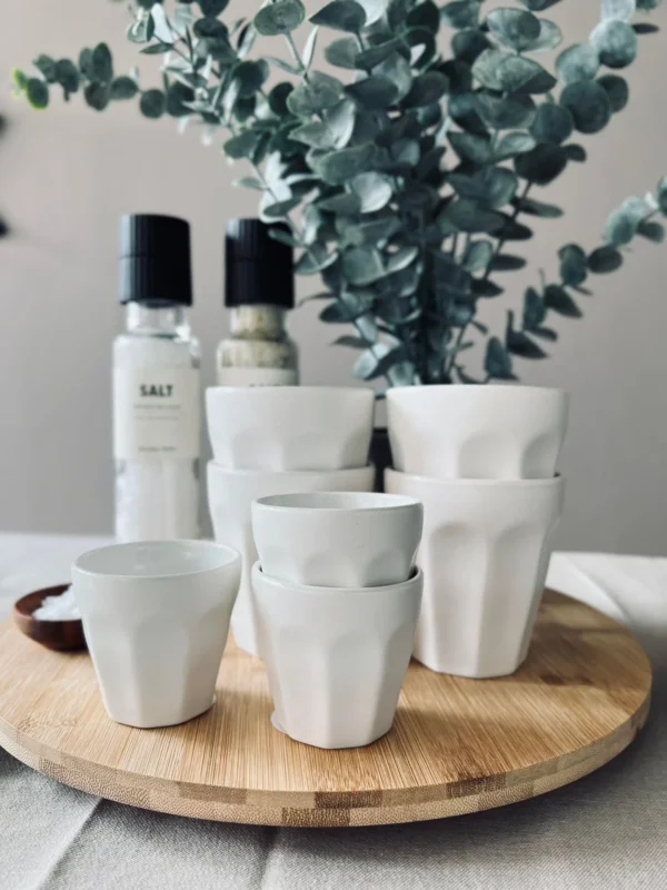 Cafe´ krus 330 ml - Hvid porcelæn 4 stk - VIAMAJA.DK