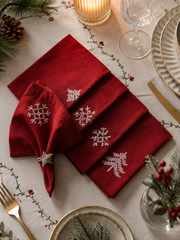Servietten Rote Weihnachten - 4 Stk.