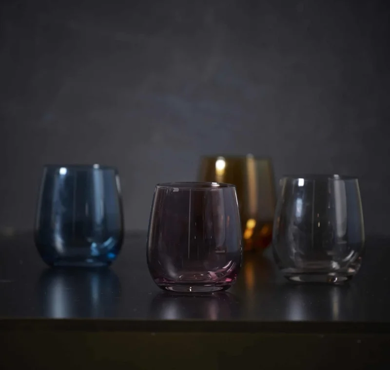 Drikkeglas i flotte farver - 4stk - VIAMAJA.DK