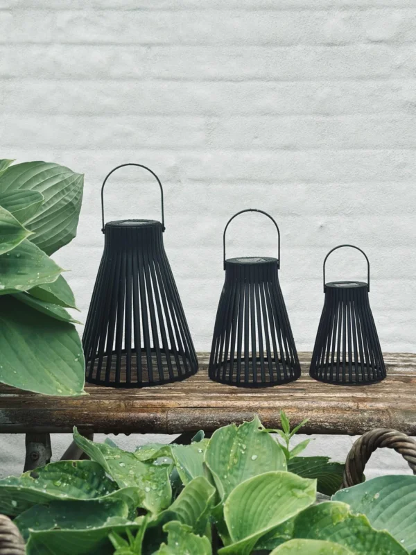 Laterne mit Solarzellen - GARDEN BLACK 14cm