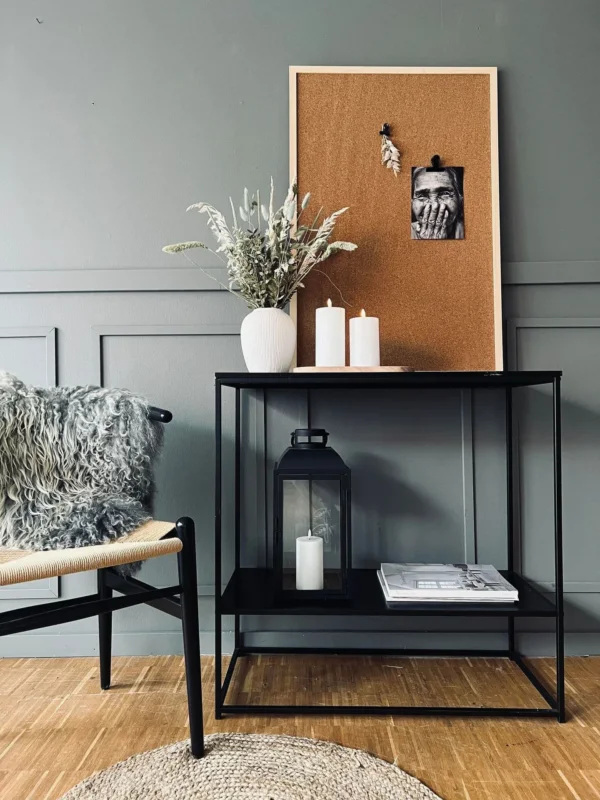 Opslagstavle kork 60x90 med kraftig ramme - Natur - VIAMAJA.DK